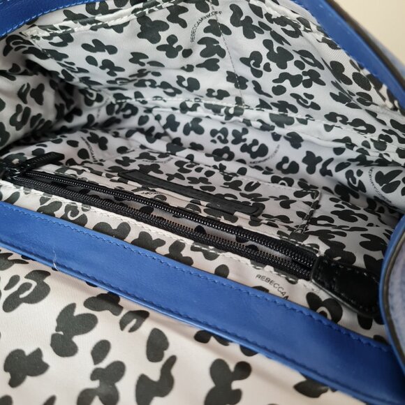 Rebecca Minkoff Diamond Quilted Love Crossbody Cobalt Blue Silver Shoulder Bag - Picture 12 of 12